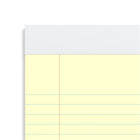 TRU RED Narrow Ruled Perforated Notepad - 5" x 8" - Canary - 50 Sheets/Pad - 12 Pack-Canary paper