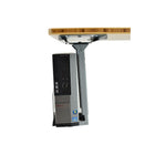 Uncaged Ergonomics Under-Desk CPU Holder With Swivel & Slide-This swiveling under-desk computer cpu holder mounts to your desk in seconds.