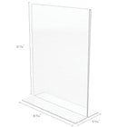 Deflecto Classic Image Double Sided Sign Holder - Portrait - 8 1/2"W x 11"H - Clear-Accommodates Portrait, 8.5"W x 11"H
