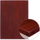 Flash Furniture 30" x 42" Rectangular High-Gloss Mahogany Resin Table Top with 2" Thick Edge-Restaurant Dining Table Top