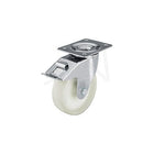 Blickle Nylon Caster, 5", Caster Type: Swivel w/Brake, Capacity: 330 Lbs. (149.685 Kg.), Mn899, 2 Pack (LE-PO 125G-FI)-Wheel Diameter: 5"