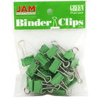 JAM Paper Office Desk Supplies Bundle, Paper Clips & Binder Clips, Green (218334gr)-One pack of each
