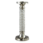 Elegance 15" Sparkle Pillar/Taper Column Candle Holder-This 15" Sparkle Pillar/Taper Column Candle Holder is crafted from crystals and mirror-finish metal.