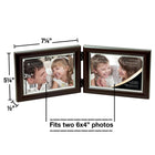 Elementals Dual Picture Photo Frame for 2 6" W x 4" H Pictures - Horizontal - 10 Pack-Very stylish and attractive pearlescent foil frames
