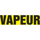 Self-Stick Vinyl Pipe Markers, Vapeur, SR007, 5 Pack-Colour - Black on Yellow
