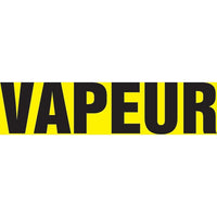 Self-Stick Vinyl Pipe Markers, Vapeur, SR007, 5 Pack-Colour - Black on Yellow