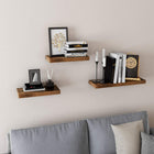 Vasagle 23.6" Rustic Brown Wood Design Floating Wall Shelf-Product Dimensions: 23.6"L x 7.9"W x 1.5"H