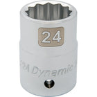 Dynamic Tools 3/4" Drive 12 Point Metric, 30mm Standard Length, Chrome Finish Socket-Size: 30 mm