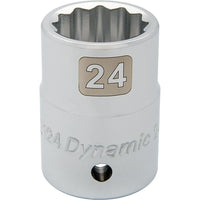 Dynamic Tools 3/4" Drive 12 Point Metric, 30mm Standard Length, Chrome Finish Socket-Size: 30 mm