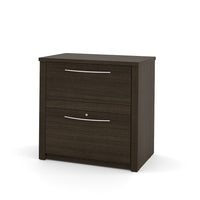 Bestar Embassy 30" Lateral File (Ready-to-assemble), Dark Chocolate (60630-79)-The lateral file offers two file drawers with letter/legal filing system