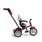 Bentley 6-in-1 Baby Stroller / Kids Trike, Fuchsia Pink-Stage II 18 - 24 months: The additional footrests are removed. Extra-large canopy has two positions and is made of a 50 UPF waterproof fabric.