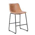 Plata Import Landon Antique Stool - Tan-Counter stool suitable for indoor and outdoor use