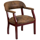 Flash Furniture Bomber Jacket Brown Luxurious Conference Chair with Accent Nail Trim-Traditional Style