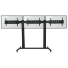 TygerClaw Mobile TV Stand for 30" - 60" TV, 130.6" x 23.6" x 70.9", Black-3 TV Mobile Stand