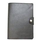 Ashlin Porchia Medium Journal With Snap, Black (P9088-18-01)-Luxurious lined interior.