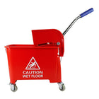 Johnny Vac Side Press Wringer Bucket Combo - 21L - Red-21L