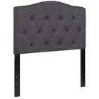 Flash Furniture Cambridge Tufted Upholstered Twin Size Headboard - Dark Grey Fabric-Panel Headboard