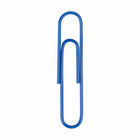 JAM Paper Colored Jumbo 2" Paper Clips - Dark Blue - 2 Packs of 75-Premium paper clips made from high quality vinyl coated steel wire