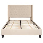 Flash Furniture Riverdale Full Size Tufted Upholstered Platform Bed - Beige Fabric-Platform Bed