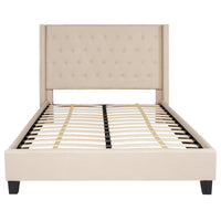 Flash Furniture Riverdale Full Size Tufted Upholstered Platform Bed - Beige Fabric-Platform Bed