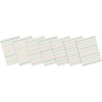 Pacon Zaner-Bloser 5/8" Ruled Broken Midline Newsprint Ream 10 1/2" x 8", 1500 Pack (PACZP2611)-White