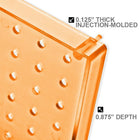 Azar Displays 20" x 8" Pegboard 1-Sided Wall Panel, Translucent Orange, 2 Pack-Translucent Orange