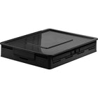 Storex Folding Storage Cube with Lid - Black - 4 Pack-Included cover latches securely