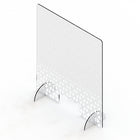 Mark Maker Acrylic Sneeze Guard - 18" x 23.75" - Design #1-Available with acrylic feet to easily stand on countertops for portability and quick installation with no tools required.