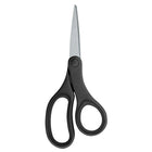 Westcott KleenEarth 7" Straight Basic Handle Scissors, Black-Handle is made with 70% recycled content and 30% post-consumer content