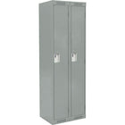 Assembled Clean Line Economy Lockers, Grey-Number of Tiers - 1