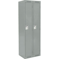 Assembled Clean Line Economy Lockers, Grey-Number of Tiers - 1