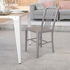 Flash Furniture Silver Metal Indoor-Outdoor Chair-Designed for Indoor and Outdoor Use