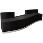 Flash Furniture HERCULES Alon Series Black LeatherSoft Reception Configuration, 4 Piece-Contemporary Reception Set
