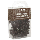 JAM Paper Push Pins, Chocolate Brown Pushpins, 2 Packs of 100, 200 Total (222419049a)-3