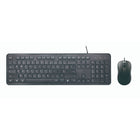 Basic Tech Wired Keyboard and Mouse - French Keyboard Layout - Black-Plug into any available USB port for reliable connection and performance