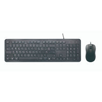 Basic Tech Wired Keyboard and Mouse - French Keyboard Layout - Black-Plug into any available USB port for reliable connection and performance