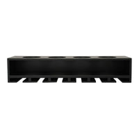 nexxt FN00398-0INT Claret Wine Bottle and Glass Holder Wall Shelf, 21" x 4.25", Black-MDF construction in Black finish