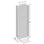 Azar Displays 2-Sided Pegboard Floor Display, C-Channel Sides, Studio Base, Yellow (700778-YEL)-Dimensions: 16"W x 60"H