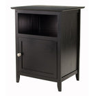 Winsome End/Night Table, Black-This wood shaker style nightstand is perfect for any room's d&eacute;cor. Constructed of solid hardwoods, this black nightstand adds a warm touch to any room.  Assembly Required.