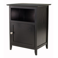 Winsome End/Night Table, Black-This wood shaker style nightstand is perfect for any room's d&eacute;cor. Constructed of solid hardwoods, this black nightstand adds a warm touch to any room.  Assembly Required.