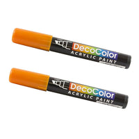 Marvy Uchida Chisel-Tip Acrylic Paint Marker - Pumpkin Orange - 2 Pack-Colour: Pumpkin Orange