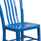 Flash Furniture Blue Metal Indoor-Outdoor Chair-Adjustable Floor Glides