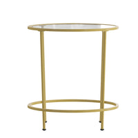 Flash Furniture Astoria Collection Glass End Table with Matte Gold Frame-Contemporary Style