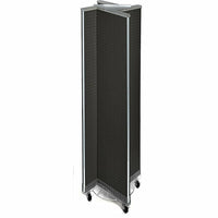 Azar Displays Plastic Pegboard Floor Display Pinwheel, 13.5" x 60", Black (700461-BLK)-Made from plastic pegboard