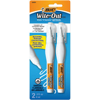 BIC Wite-Out Shake 'n Squeeze Correction Pen - White - 2 Pack-Needle-point tip for increased precision and neatness