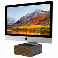 Twelve South HiRise Pro for iMac & Display - Gunmetal-Internal storage for hard drives, personal items or excess cables