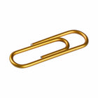 JAM Paper Colored Standard 1" Paper Clips - Gold - 2 Packs of 100-Premium paper clips made from high quality vinyl coated steel wire