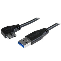 StarTech Slim Micro-USB 3.0 Cable, M/M, Left-Angle Micro USB, 2m (6ft)-Position your USB 3.0 devices as needed throughout your workspace
