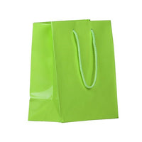 Jam Paper Glossy Gift Bags with Rope Handles - Medium - 8" x 10" - Lime Green - 3 Pack-Color: Lime Green Glossy