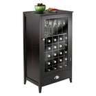 Winsome Bordeaux Wine Cabinet 25-Bottle Slot Modular-Perfect storage piece for the wine enthusiast.  Overall assembled size is 22"W x 16"D x 40"H.